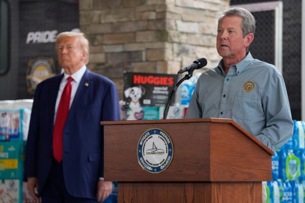 Trump said the relationship between Kemp and him are "great."